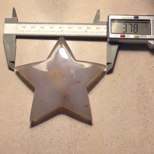 Agate star with druzy